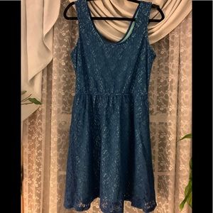 Blue lace dress